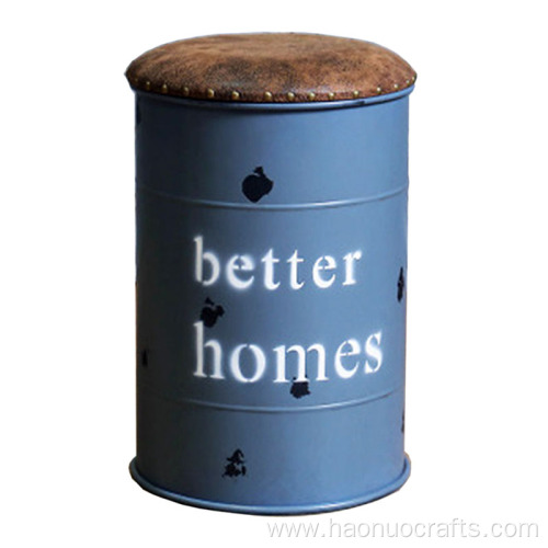 Industrial style retro barrel stools round stools